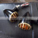 Motorcycle Grille Turn Lights Retro Turn Signals for Harley Bullet Turn Signals for Bobber thumbnail-1