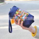 Hot selling coin purse/cell phone bag canvas women clutch bag