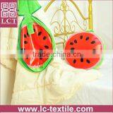 Wholesale Cute Design Soft Plush Fabric Round Shape Fruit Pillow Featuring Blanket Inside(LCTP0062) thumbnail-2