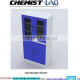 laboratory tall steel glass door chemical reagent storage cabinet with drawers