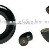 Black Large Gauge Segment Ring and Surgical Steel With Black PVD Coating Body Jewelry Piercing