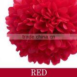 4" 6" 8" 10" 12"14" 16" 20" Tissue Paper Pompoms Pom Poms Balls Wedding Party Decor Red Tissue Paper PomPom