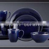 Colorful Glazed 30pcs Ceramic Dinner Service Sets