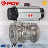 Single Acting Ss316 Flange Pneumatic Ball Valve With Positioner thumbnail-2