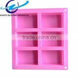 6 Cavities rectangle silicone soap molds