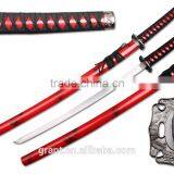 Handmade Katana Sword With 1095 Carbon Steel Blade and Copper Tsuba JL943 thumbnail-2