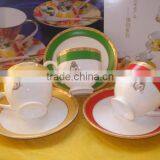 250ml Golden Printing Porcelain Mug , Golden Porcelain Saucer, Golden Printing Porcelain Bowl ,golden Printing Spoon thumbnail-5