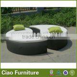 HOT SELL OUTDOOR GARDEN SUN BED RATTAN FURNITURE DAYBED thumbnail-2