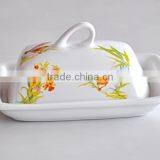 Ceramic Butter Dish With Decal Printing, Butter Dish With Decoration, Rooster thumbnail-1