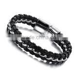 Mens Leather Bracelet Fashion Bracelets 2017 Real Cow Leather Bracelet thumbnail-1