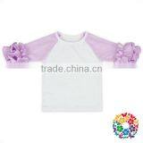 Wholesale Many Colors Boys And Girls Red Ruffle Sleeve Raglan Shirts thumbnail-4