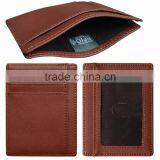 RFID Wallet Mens Slim Leather RFID Blocking Front Pocket Wallet Thin Card Holder thumbnail-4