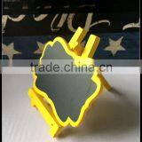 Yellow Wooden Blackboard, Multi-function Decorative Chalkboard With Stand thumbnail-6