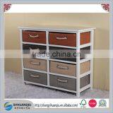White Wicker Basket Chest Drawers Shabby Furniture Bedroom Bathroom Storage Furniture thumbnail-1