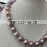 Wholesale 11-12 mm Purple Round Freshwater Loose Pearl Jewelry Necklace thumbnail-2