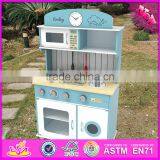 2017 New Design Children Pretend Play Wooden Kitchen Playsets W10C266 thumbnail-2
