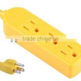 S30166 3 Outlet Extension Cord With Yellow Color