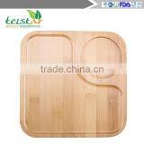 Manufacturer Direct Selling Foreign Trade Export of High Quality Bamboo Tea Snack Dish Square Green Bamboo Plates thumbnail-3