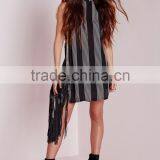 2016 Hot Sale Girls Black Stripe High Neck Blouse Wholesale thumbnail-2