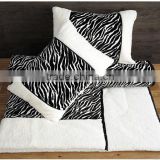 Faux fur Flannel Plain colour quilt blanket pillow handmade patchwork quilt needlework bed linen bedclothes 16