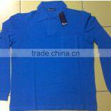 MENS LONG SLEEVE SOLID POLO SHIRT thumbnail-1