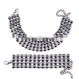 Big Brand Multi Layer Alloy Beads Choker Necklace for Women Clothes Accessories thumbnail-3