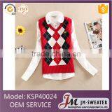 Child Sweater as School V-neck Uniformv Pullover Sweater thumbnail-1