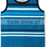 Colorful Stripe 100%cotton Tank Tops With no Design thumbnail-1