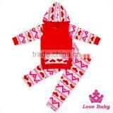 Valentine's Day Kids Ourfits Red Heart Printed Outfit Chiffon Ruffle Girls Dress 6years Kids Valentine's Day Kids Ourfits thumbnail-1