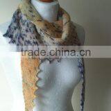 Unique Hand Knit Scarf - Knit Scarf - Hand Knit - Spring Scarf - Modern Scarf - Asymmetric Scarf thumbnail-5