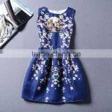 Women Fashion Retro Summer Floral Print Cocktail Party Dress thumbnail-4