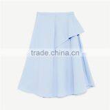 2017 OEM Spring Pure Wathet Blue Layered Long High Waisted Skirts thumbnail-6