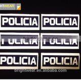 Relfective Policia With Blue Printing Reflective Letter be Heated on Vest for Spain Market thumbnail-5