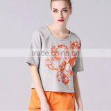 Wholesale Fashion Embroider Women's Crop Top thumbnail-1