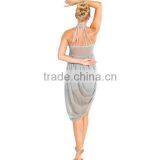 2016 Adult Halter Shorty Unitard With Mesh Drape thumbnail-2