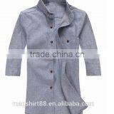 Men Dress Shirts Cotton Fabric Fashion Three-quarter Sleeve Men Shirt thumbnail-4