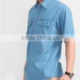 Big Yards of Cotton in the Summer of Men's Denim Shirts With Short Sleeves thumbnail-3