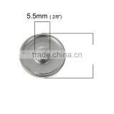 18mm Resin Fit Snap Button Bracelets Round Silver Tone At Random Cross Pattern , Knob Size: 5.5mm thumbnail-2