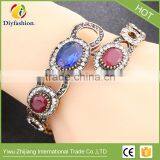 Antique Gold Vintage Bangles Bracelets Female Accessories Fashion Turkish Jewelry Metal Resin Bracelet thumbnail-2