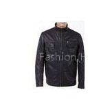 Size 52, Classic and Black Young Mens Lightweight PU Leather Motorcycle Jackets thumbnail-1
