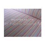 Plain weave Cotton Nylon Fabric / spandex stripe fabric with blue / yellowred / white