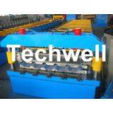 Hydraulic Cutting Metal Roofing Cold Roll Forming Machine 13 - 22 Stations TW27-195-780