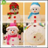 creative snowman with color changing light christmas light up EVA christmas decorations/plastic Santa Claus toy christmas 2017