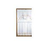 Voile Kitchen Curtain With Embroidery Lace thumbnail-1