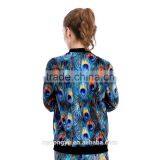 Blue Peacock Bra Pants Hoodies 3 Piece Set /morning Fitness Training Athletic Legging 3 Piece Set / Sports Suit