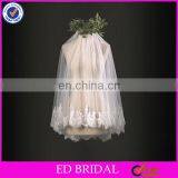 A03 Beautiful French Lace Trim One Layer Veil With Comb Customized Veil Wedding Bridal thumbnail-1