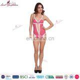 Sexy Hot Open Sex Lingerie Pink Sleeveless Sexy Womens Bodysuits 2017 Erotic Plus Size Lingerie Sexy Fat Women thumbnail-2