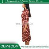 2015 Summer Western Style Women Four-leaf Clover Chiffon Dress thumbnail-4