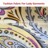 new bright-coloured design 100% rayon cloth material fabric silk soft poplin stamp fabric