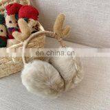 4319/ Animal Cute Fashion Winter Warm Earmuffs Deer Horn Plush Kids Earflap thumbnail-2
